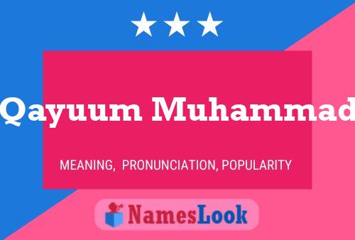 Poster del nome Qayuum Muhammad