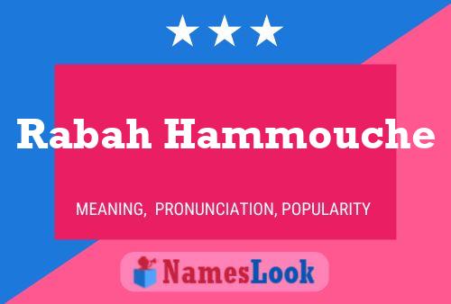 Poster del nome Rabah Hammouche