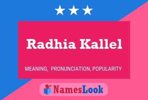 Poster del nome Radhia Kallel