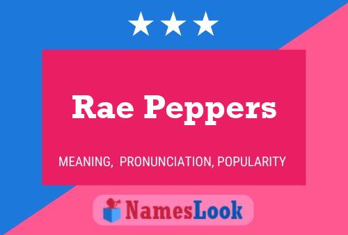 Poster del nome Rae Peppers