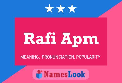 Poster del nome Rafi Apm