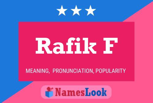 Poster del nome Rafik F