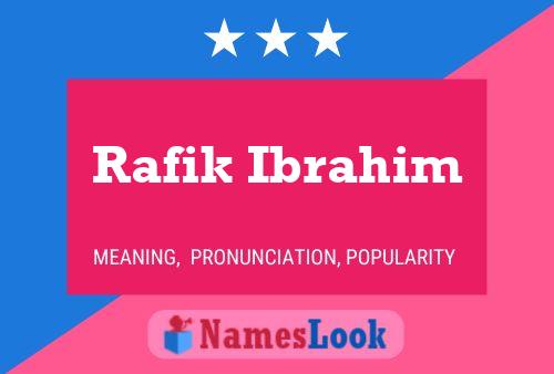 Poster del nome Rafik Ibrahim