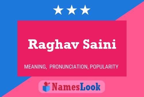 Poster del nome Raghav Saini