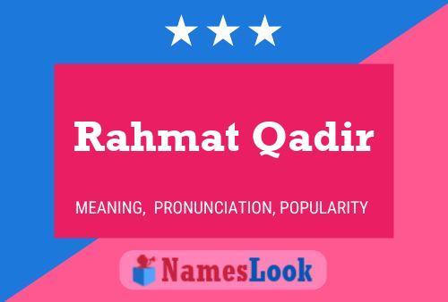 Poster del nome Rahmat Qadir