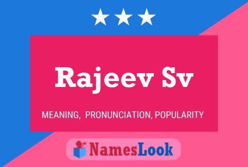 Poster del nome Rajeev Sv