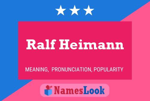 Poster del nome Ralf Heimann