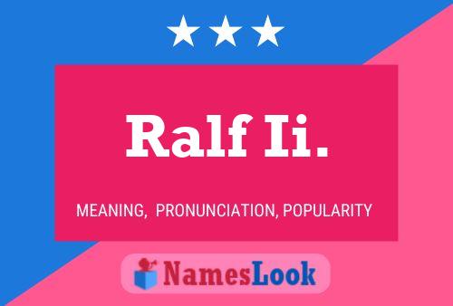 Poster del nome Ralf Ii.