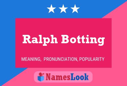 Poster del nome Ralph Botting