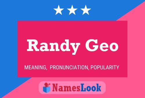 Poster del nome Randy Geo