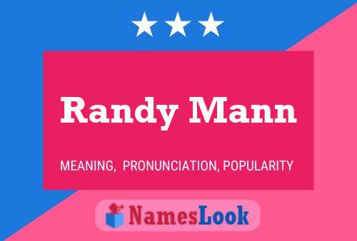 Poster del nome Randy Mann