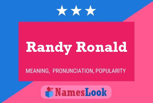 Poster del nome Randy Ronald