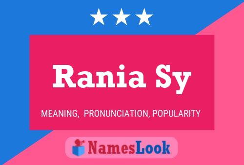 Poster del nome Rania Sy