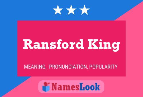 Poster del nome Ransford King