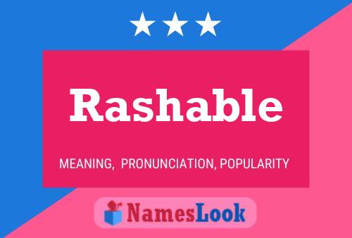 Poster del nome Rashable