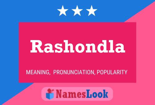 Poster del nome Rashondla