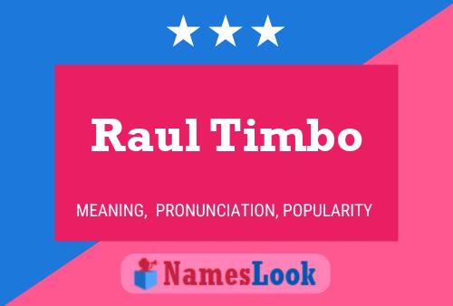 Poster del nome Raul Timbo