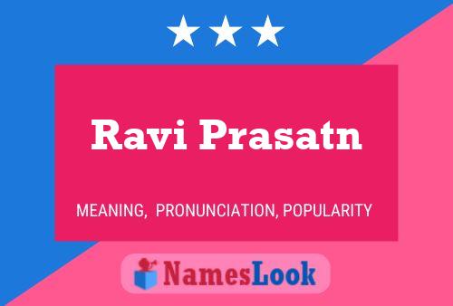 Poster del nome Ravi Prasatn