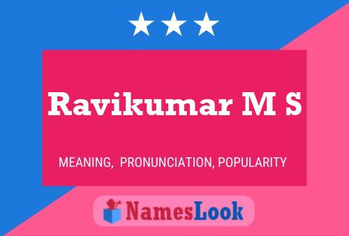 Poster del nome Ravikumar M S