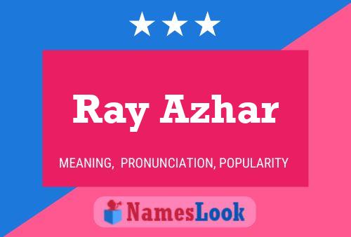 Poster del nome Ray Azhar