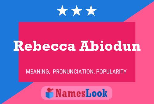 Poster del nome Rebecca Abiodun