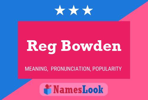 Poster del nome Reg Bowden