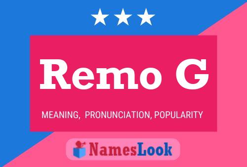 Poster del nome Remo G