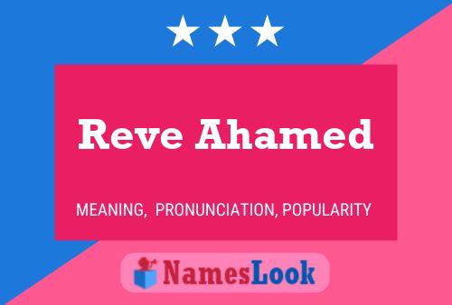 Poster del nome Reve Ahamed