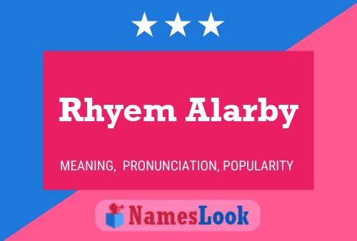 Poster del nome Rhyem Alarby