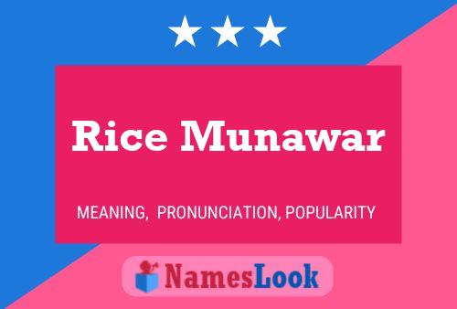 Poster del nome Rice Munawar