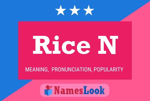 Poster del nome Rice N