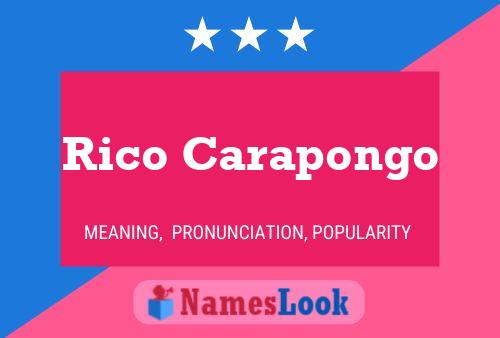 Poster del nome Rico Carapongo