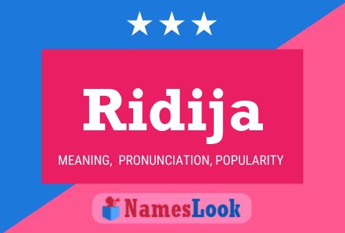 Poster del nome Ridija