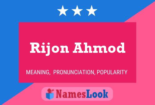 Poster del nome Rijon Ahmod