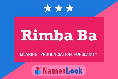 Poster del nome Rimba Ba