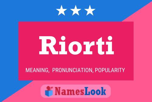 Poster del nome Riorti