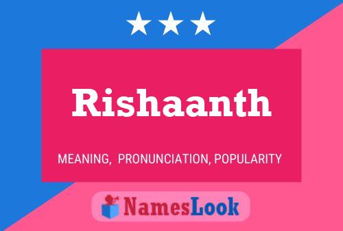 Poster del nome Rishaanth