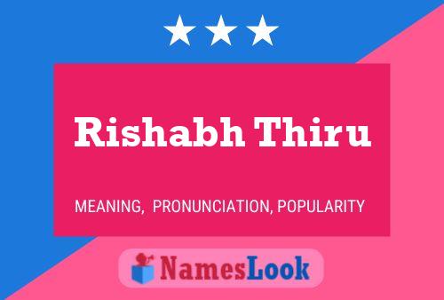 Poster del nome Rishabh Thiru