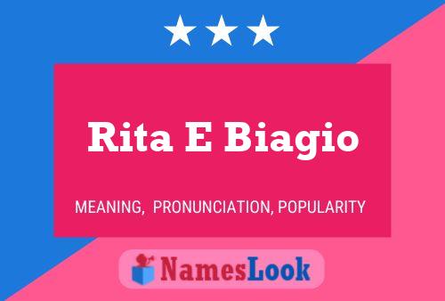 Poster del nome Rita E Biagio