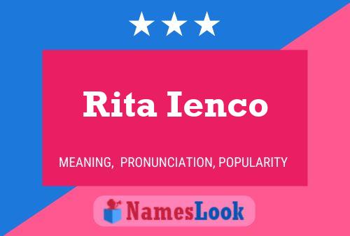 Poster del nome Rita Ienco