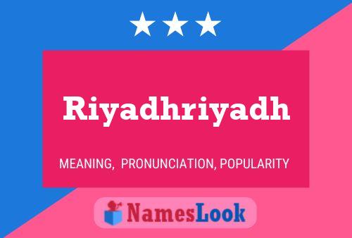 Poster del nome Riyadhriyadh