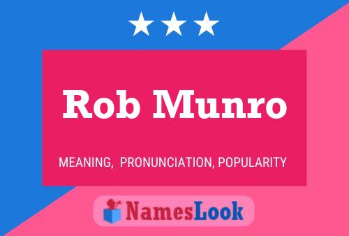 Poster del nome Rob Munro