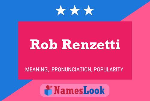 Poster del nome Rob Renzetti