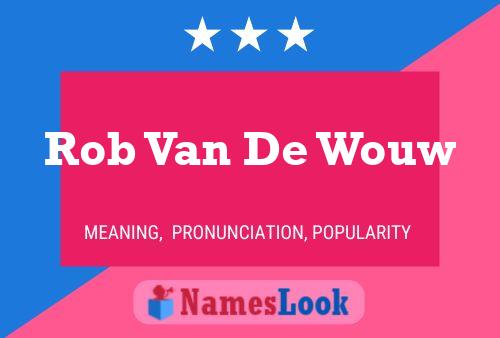 Poster del nome Rob Van De Wouw