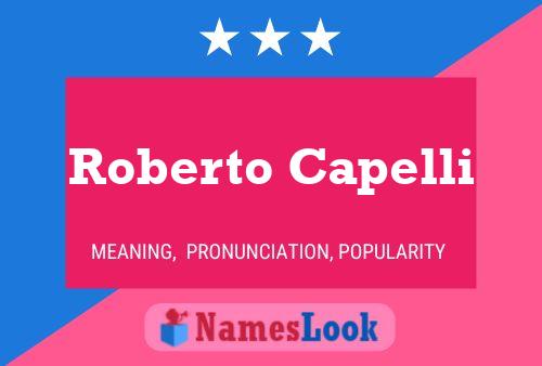 Poster del nome Roberto Capelli