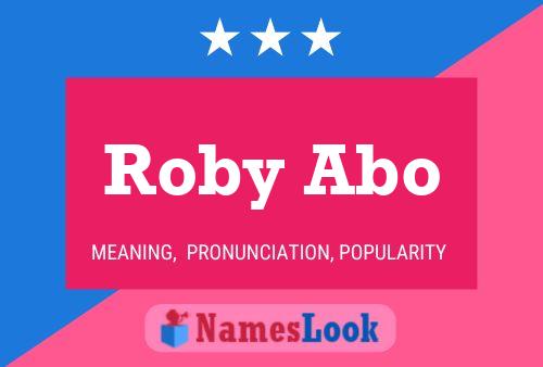 Poster del nome Roby Abo