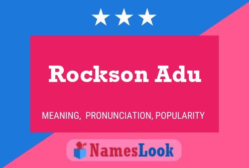 Poster del nome Rockson Adu