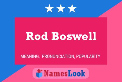 Poster del nome Rod Boswell