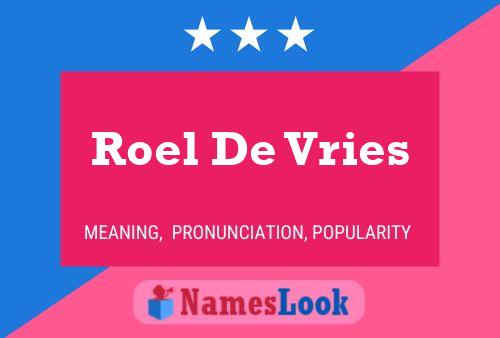 Poster del nome Roel De Vries