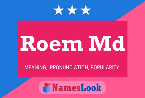 Poster del nome Roem Md